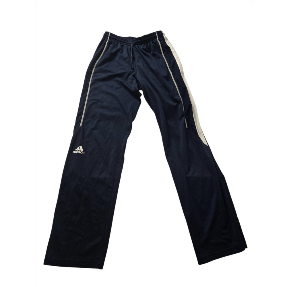 Adidas Climalite Track Pants Navy Blue White Stripe Men's Small Ankle Zip Athlet